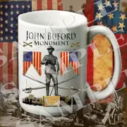 John Buford Monument Gettysburg 15-ounce American Civil War themed coffee mug