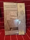 Benson Mills Textured Snowflake Damask Tablecloth white 70" Round NIP