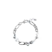 [ALEXANDER MCQUEEN] Skull and Pearl Bracelet Silver