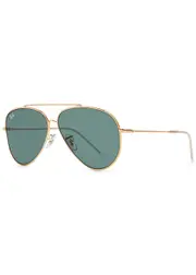 Ray-ban Reverse Aviator-style Sunglasses - Gold ONE SIZE