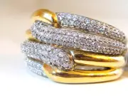 DAVID YURMAN 18K GOLD , STERLING SILVER LARGE LABYRINTH DIAMOND RING NWT