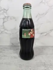 Coca Cola Bottle 1995 Santa Christmas Glass Holiday Unopened Full A Coke