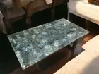 48"x30" Crystal Labradorite Stone Dining Table Crystal Healing Countertop Decors
