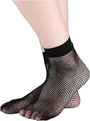 [Generic] XYZOOM Women 10 Pairs Trendy Fishnet Ankle High Middle Net Short Socks Black(b8e51 718c2 30b0d e5dda b6b20 56f3a