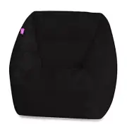 Bean Bag Chair Structured Seat for Kids, Microsuede - Black Coronado Chair