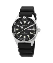 Citizen Promaster Rubber Strap Black Dial Automatic Diver NY0120-01E Mens Watch