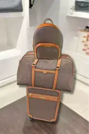 Michael Kors Brown Travel Collection: Small Trolley, XL Duffle Bag & MD Backpack