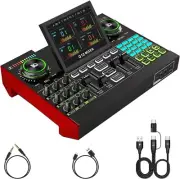 Audio Interface with Mixer and Sound Card, tenlamp G10 USB Sound Mixer-Au