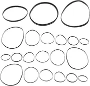 JOINPAYA Replacement Tape Recorder Belts Cassette 2/3mm Rubber Belts for Tape Machine Turntable Noise Reduction Durable