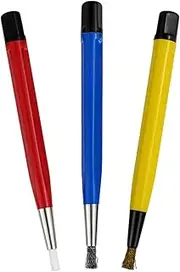 [Oxtxuzdm] 3Pcs Rust Remove Brush Pen Scratch Brush Pen Set Scratch Tool For Fiberglass Jewelry Watch Repair Rust Coin Cleaning