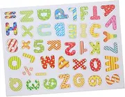 jojofuny 1 Colorful Wooden Alphabet Letters for Engaging Educational with Cartoon Designs for Early Learning Suitable for Teachers and Preschoolers