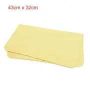 Absorbent Synthetic Drying Chamois Towel Car Auto Wash Cleaning Cloth Yellow