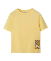 Burberry Kids Check Label T-Shirt 8Y,12Y,10Y straw-colored