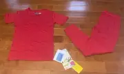 Kickee Pants Bamboo Kids Balloon Red Solid Short Sleeve Pajamas Size 6 New