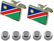 [Select Gifts] Shirt Dress Studs Namibia Flag Cufflinks