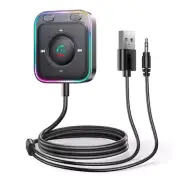 Bluetooth Wireless Receiver Adapter 3.5mm AUX Dual Mics ENCFor Car Audio Mics