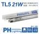 【PHILIPS飛利浦】TL5 21W / 840 自然光 T5三波長日光燈管 陸製(箱) (0.2折)