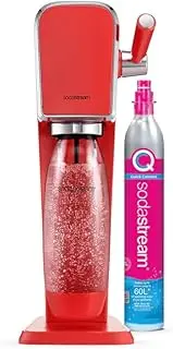 [sodastream] Art Sparkling Water Maker w/60L Gas Cylinder & 1L Bottle Mandarin Red