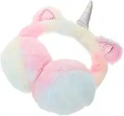 [Healvian] Warm Fuzzy Earmuff for Women Plush Unicorn Ear Cute Ear Protection for Winter Outdoor Activities Like Skiing and Snowboarding Soft and Comfortable Warmers