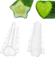 2PCS Cucumber Styling Growth Mold Plastic Heart Shaped Five-Pointed Star Transpa