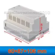 1 Pcs 87x106x60mm DIN Rail Project Case PLC Junction Box Plastic Electronics Box