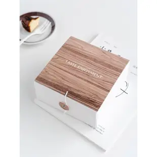 [現貨] 網紅仿木紋乳酪蛋糕盒  木紋蛋糕盒 巴斯克起司蛋糕盒 巴斯克蛋糕盒 網紅蛋糕盒