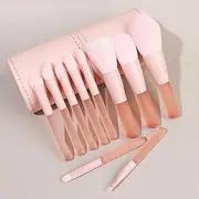 Makeup Brush Set 10 Pcs Premium Synthetic Foundation Powder Concealers Eye shadows Blush Makeup Brushes with Pink Storage bucket