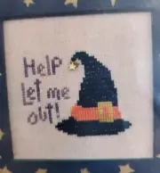 Angel Stitchin Witchy Hat Cross Stitch Kit with Embellishment Stars