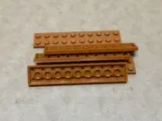 LEGO Parts - Dark Orange Plate 2 x 10 - No 3832 - QTY 5