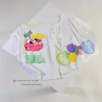 在飛比找ETMall東森購物網優惠-可愛拼布花朵花邊圓領短袖T恤