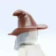 Floppy Witch Hat W/ Scraggly Hair Brown Gray 75978 LEGO® Minifigure Part