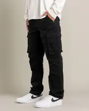 [Lucid] Lucid Men's Agenda Cargo Pants in Black Wash Size 34 34 Black Wash