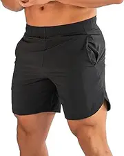 [PHJTOMK] Mens Running Fitted Training Bodybuilding Jogger Short Pants Exercise Workout Shorts Athletic Gym Shorts