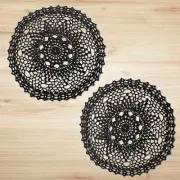2 Pieces 12 Inch Halloween Doilies Crochet for Dressers and End Tables Crafts...