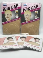 Wig Cap And Net Lot New Unopened Packages 4 Caps 3 Packs Nets Neutral Tone