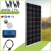 12V 400W Solar Panel Kit Mono Fixed Caravan Camping Power Battery Charging+Cable