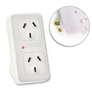 Vertical Up Powerpoint Double Adaptor/Outlet Power Board Splitter
