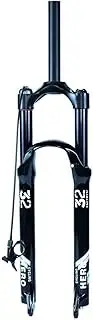 26 27.5 29 Inch Mountain Bike Fork 1-1/8 Straight Tube MTB Air Suspension Front Fork Manual/Remote Lockout QR Travel 140mm Magnesium Alloy Shock Absorber(Remote,29 inch)
