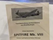 Vtg Paper Model Kit Plane Spitfire Mk VIII Jade-Verlog Wilhelmshaven