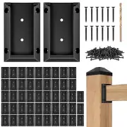 Eapele 60PCS Deck Railing Bracket Connectors for 2x4 Railing Wood Post, Railing