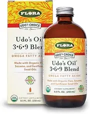 Udo's Oil Triple Omega 3-6-9 Blend 8.5oz - Non-GMO & Gluten Free - Organic Fatty Acid Supplement - Vegetarian/Vegan