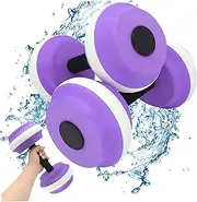 Water Weights for Pool Exercise 2PCS Water Aerobics Equipment Eva Foam Water Dumbbells Pool Resistance Water Weights Fitness Equipment for Pool Purple