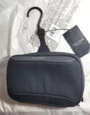 Cole Haan Canvas Hanging Travel Toiletry Bag Zerogrand DOPP Kit - Black
