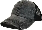 [AIMALL] Unisex Women Ponytail Baseball Cap Messy Bun Baseball Snapback Hat Sun Sport Cap - Breathable Mesh Back Design for Outdoor Activities