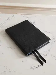 [Smythson] Smythson - Evergreen Ludlow Refillable Textured-leather Notebook - Black - One size One size Black