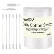 Baby Cotton Swabs, Paper Sticks Cotton Buds for Baby Ear Nose Clean-200Pcs(Spira