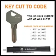 Replacement key for Rollmasta Garage Roller Door Lock Keys Cut To Code Number