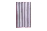 Large Jacquard Striped Cotton Beach Towel Pink Red Boarder 90 x 160 cm