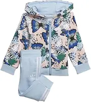[adidas] Originals GIRLS' INFANT AND TODDLER HER STUDIO LONDON ANIMAL FLORAL FULL-ZIP HOODIE AND JOGGER PANTS SET (3T)