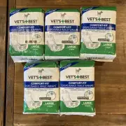 Lot (5) Vets Best Comfort Fit Disposable Male Wrap 12 Count Large New (60 Total)